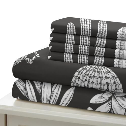Parure de lit microfibre 3D effet douceur ligne botanique pour lit simple - 7