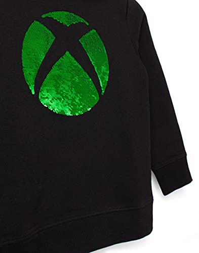Xbox Hoodie Boys Girls Kids Flip Sequin Game Black Sweater3