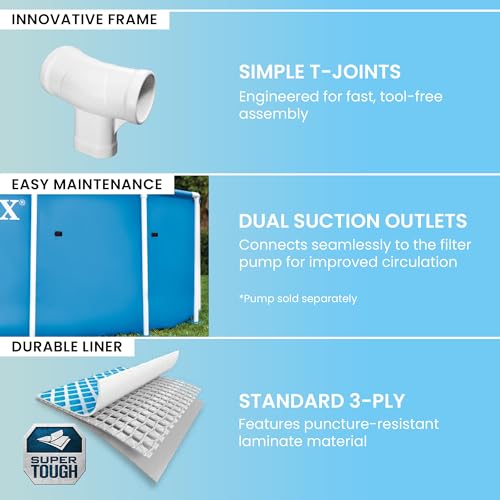 INTEX 28205EH Metal Frame Above Ground Swimming Pool: 8ft x 20in – Puncture-Resistant Material – Easy Assemble – Rust Resistant – 483 Gallon Capacity by Intex - Image 5
