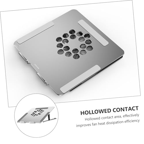 Base ajustable para laptop con ventilador LED y aleación de aluminio miniatura 6