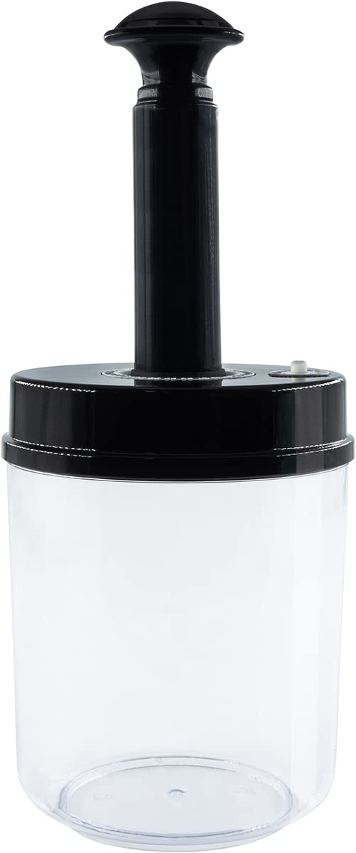 Heidenfeld Vakuumbehälter für Vakuumierer HF-VK100-0,7-2,2 Liter - Vakuumpumpe - Pumpe - Vakuum Behälter - Vakuumdosen (1.0 L Behälter)