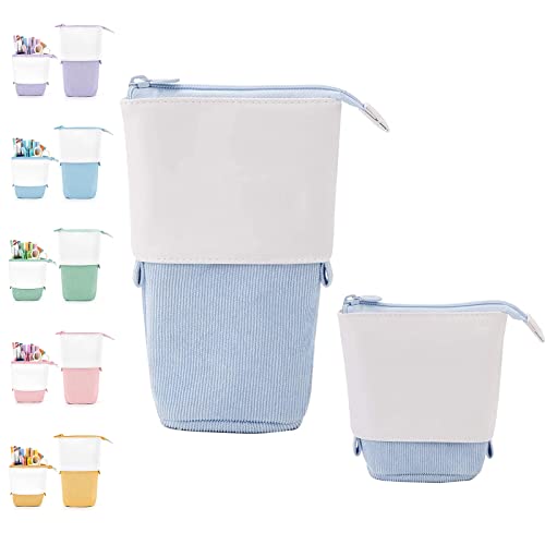 Telescópica Estuche para Lápices, Estuche Vertical Lapices, Estuche Escolar Vertical Kawaii Bonitos, para Niñas Niños Adolescentes Estudiantes Adultos, para Regalo de Cumpleaños y Navidad Cover