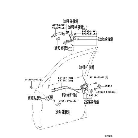 Amazon.com: Genuine Toyota Parts - Snap, Door Outside H (69293 
