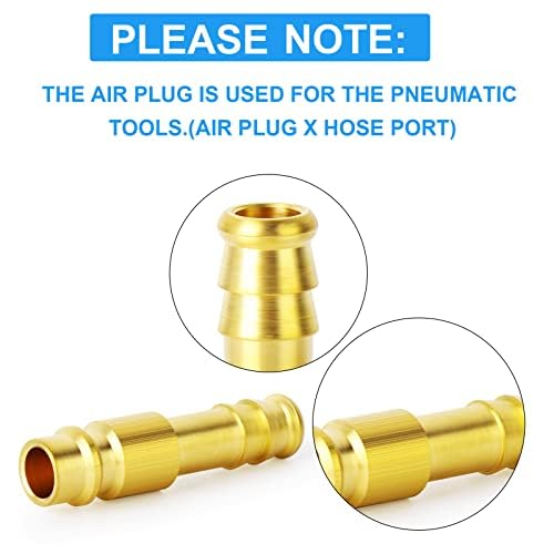 ERGAOBOY 5Pcs 13MM Brass Nozzle Compressed Air Connector, Suitable for Compressed Air Coupling (DN13), 13MM(DN13) - Image 4