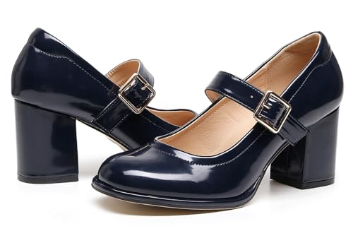 Image of VenusCelia Women's Mary Jane Pump Heeled Shoe