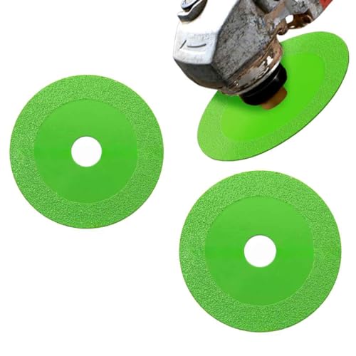 Kit 3 Discos Multiuso para Corte de Porcelanato, Espelho, Cerâmica, Espelho, Vidro 100mm (Verde)