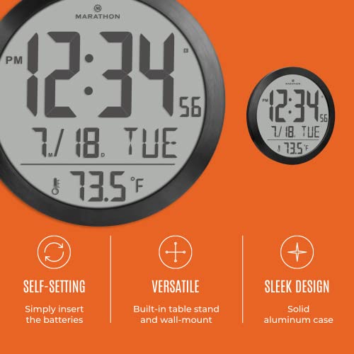 MARATHON Reloj Digital de Pared Moderno 15 Pulgadas miniatura 3