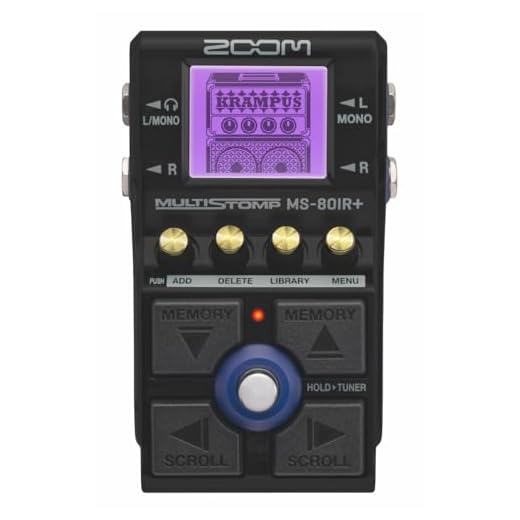 Zoom MS-80IR+ MultiStomp - Pedal modelador de amplificador y gabinete con modelos de 23 amperios, 5 sonidos de estudio, cargador IR, puertas de ruido, ecualizadores y efectos estéreo de retardo,