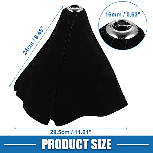 A ABSOPRO Car Shift Boot Cover Universal Gear Shift Knob Boot Dust Cover Suede Black