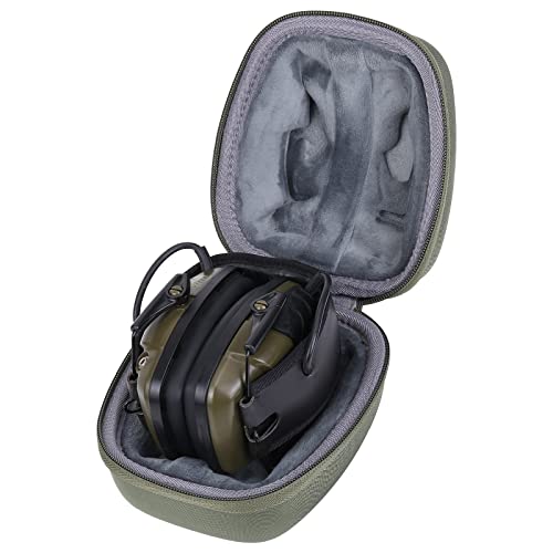 co2CREA Hard Travel Storage Carrying Case Bag replacement for Howard Leight Impact Sport OD Electric Earmuff (Green)