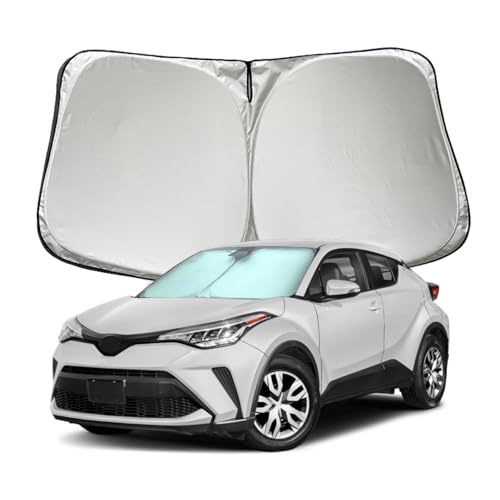 YOFAMO トヨタ C-HR サンシェード フロントガラス用 CHR NGX10 NGX50 ZGX10 ZYX10型 2016年12月-現行 車種専用設計 フロントサンシェード コンパクト収納サンシェード フロントガラス 車中泊 折り畳み式 日よけ プ
