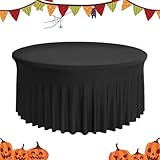 Genérico Pable De Mesa con Falda - 5 Pies - 6 Pies De Falda De Mesa De Tul | Cubierta del Mantel | Decoración De Mesas Libres Resistentes Al Agua | para La Boda Navideña Halloween Carnival Banque