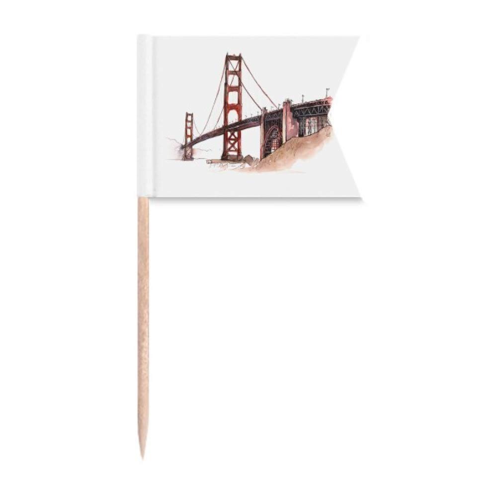 Golden Gate Bridge décoration gâteau et marqueur de fromage sur pic