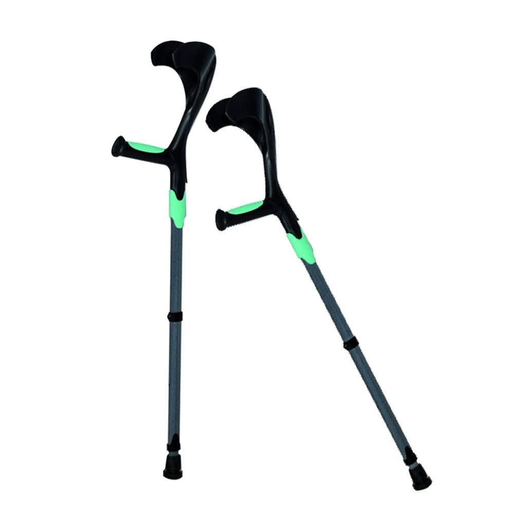 Muleta con Fractura De Axila Ajustable Y Muleta Doble Antideslizante for Adultos con Muletas De Codo Y Bastón De Brazo for Discapacitados (Color : Green)