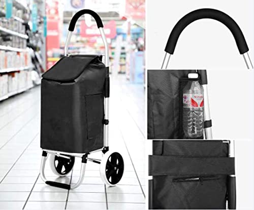 Einkaufstrolley Klappbar Einkaufswagen Faltbarer Einkaufswagen Solide Mit Wasserdichter Tasche 50L Multifunktionaler… – Bild 5