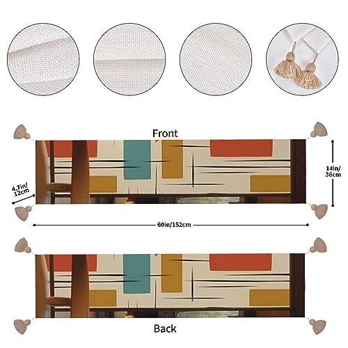 Chemin de table en lin anti-taches petite taille pour nappe moderne de table basse - 5