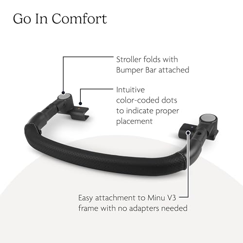 Image of UPPAbaby Bumper Bar for Minu V3 Stroller - Quick Attachment - Folds with Stroller - Black