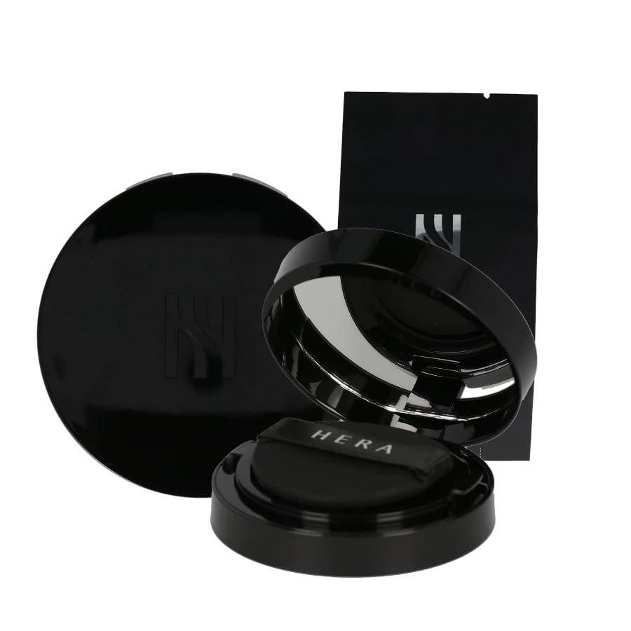 HERA NEW Black Cushion Foundation SPF34/PA 15g x 2EA (Original+ Refill) (17N1, Original + Refill)