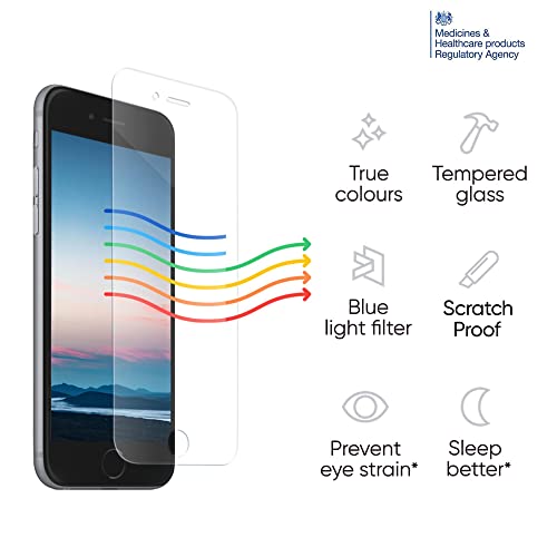 Image of Ocushield Anti Blue Light Tempered Glass Screen Protector for iPhone 7 Plus | iPhone 8 Plus - Protect Your Eyes, Reduce Migraines & Improve Sleep