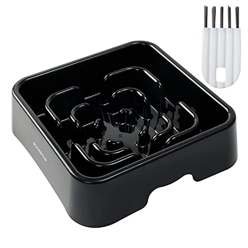 JUNSPOW Slow Feeder Dog Bowls Large Dogs Bowl Dog Water Bowl Large Medium Breed Dog Food Bowls Slow Eat Feeder Pet Slow Food Feeding Bowls Prevent Choking Anti-Gulping Cover