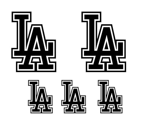 Image of Los Angeles Sticker - Vinyl Decal Bumper Stickers for Cars, Trucks, Water Bottles, Laptops, Windows, and Toolboxes - Pack of 5 LA Stickers - Waterproof and Durable Vinyl for Indoor and Outdoor Use