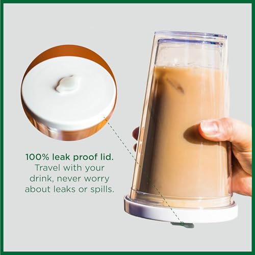 Reusable Iced Coffee Cup (24 Oz/Venti), Leak Proof and Double Wall Insulated Iced Coffee Tumbler, Come with Reusable Plastic and Metal Straws and Straw Cleaner