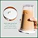 Reusable Iced Coffee Cup (24 Oz/Venti), Leak Proof and Double Wall Insulated Iced Coffee Tumbler, Come with Reusable Plastic and Metal Straws and Straw Cleaner - White