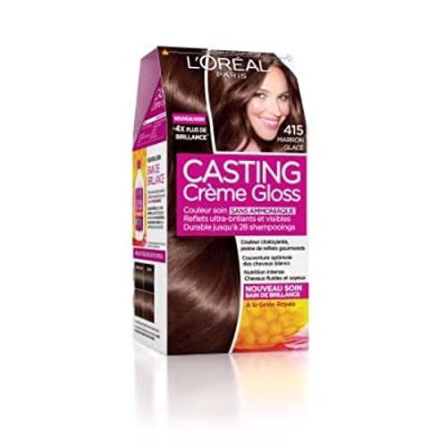 Crème Gloss Marron Glacé 415 coloration L'Oréal pour des reflets gourmands à la maison
