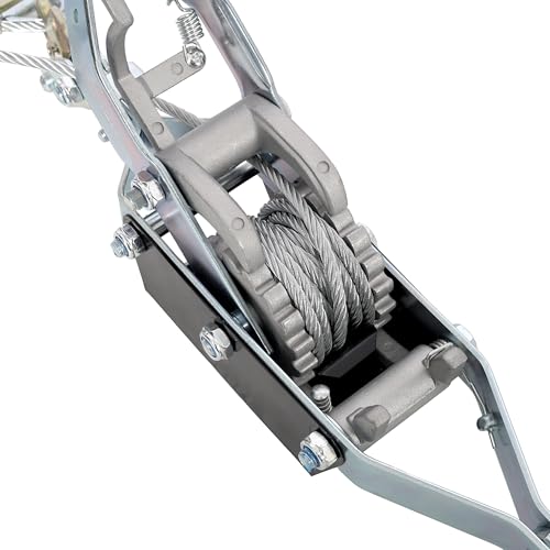 Winche manual resistente 4 toneladas con cable de acero 12ft miniatura 5
