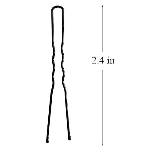 Miniatura 2 de Leline's Juego de 50 horquillas negras en forma de U, para mujeres y niñas, 2.4 pulgadas