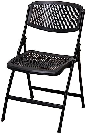 Portable Folding Chair, Heavy-Duty Steel Frame, 300lbs Capacity, Ideal for Home, Office, Weddings, Parties, Indoor & Outdoor Events - Black Color