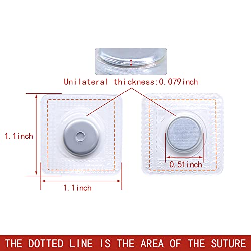 SEMINI Hidden Sew Magnetic Snap Invisible Hidden Sew in PVC Hidden Purse Closure for Fastener Handbag Cloth Clasp DIY Craft Sewing Tools
