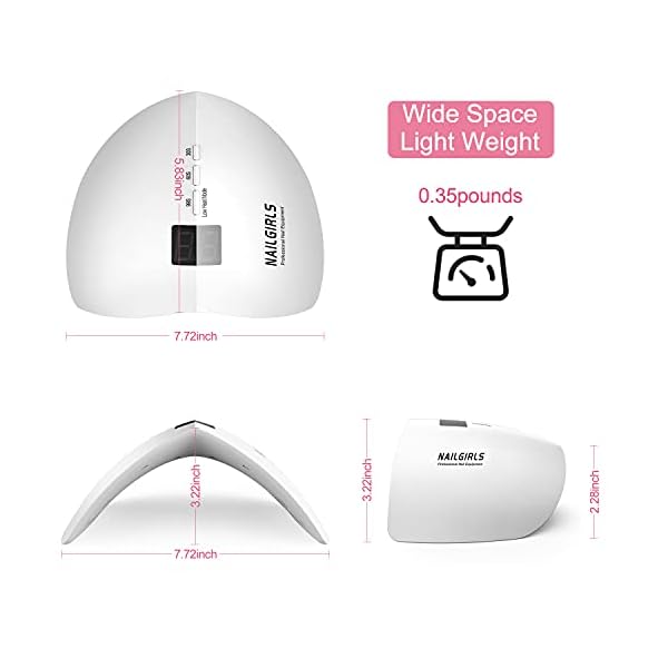 NAILGIRLS UV Light for Nails 54W Nail Dryer, UV Nail Lamp with 3 Timer Setting, UV Led Nail Lamp with Automatic Sensor, Professional Halloween Nail Art Tools Accessories