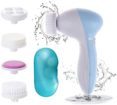 Facial Cleansing Brush Face Brush Electric Face Massager Facial Cleansing Spin Brush Set for Gentle Exfoliating,Removing Blackhead Gift Skincare for Teenage Girl(Pink1)