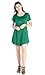 JollieLovin Women's Tunic Top Casual Short Sleeve Swing Loose T-Shirt Dress (Deep Green, 3X)