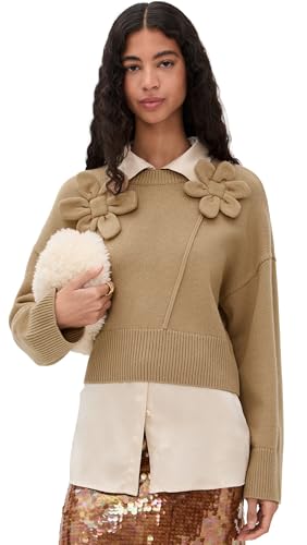 BAUM UND PFERDGARTEN Women's Cenia Sweater, Burro Camel, Tan, M