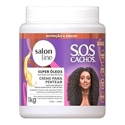 Salon Line, Creme de Pentear, S.O.S Cachos Super Óleos, Vegano - Para Cabelos Cacheados, 1 kg
