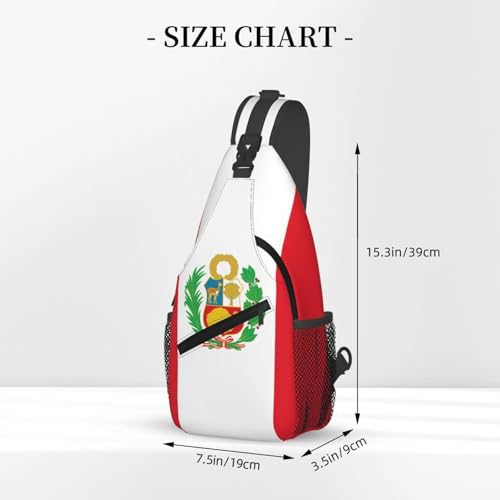 Mochila Urbana Unisex con Estampado de Bandera de Perú miniatura 3