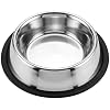 Loving Pets Stainless Steel Non-Tip Dog Bowl – Heavy Duty No Spill Dog Bowl with Removable Rubber Base – Durable, Non-Skid Stainless Steel Dog Food Bowl & Dog Water
