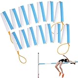 2Pack Elastic Krossband Crossbar,13Ft High Jump Training Equipment,Foldable Gymnastics Bar,Long High Jumping Bungee Elastic Crossbar,Pole Vault Training Jump Bands for High Jump Practice