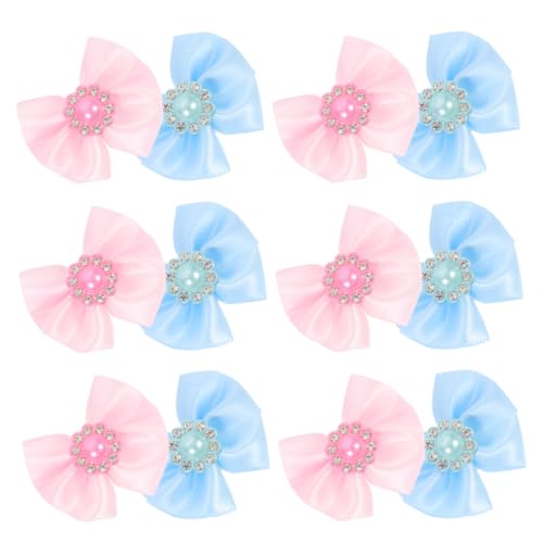 VERDANVERSE 30個リボン型伸縮性ヘア 犬用グルーミング 小型犬用アクセサリー 猫用ヘアアクセサリー ペット用ヘア 鮮やかデザイン かわいいカラー 多目的ペットヘアバンド