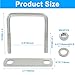 Rierdge 2 Stainless Steel Square U-Bolts, Inner Width 2.5