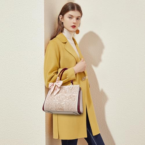 Image of FOXLOVER Medium Tote Bag for Women Designer Vintage Satchel Handbags Top-handle Purses