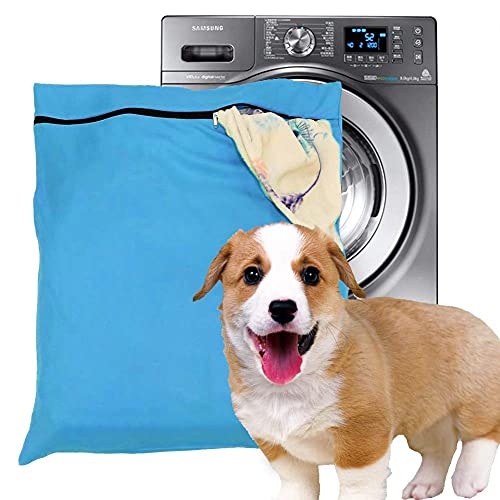 Sac à linge pour animal domestique - Filtres bleus - Pour machine à laver - Avec fermeture éclair YKK - Pour literie, couvertures, serviettes - (Jumbo) Cover