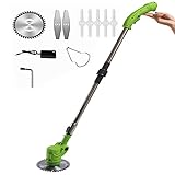 Kabelloser Unkrautfresser, batteriebetrieben, mit Akku, leicht, tragbar, dehnbar, für Unkrautgrasfresser, Rasenkantenstecher, batteriebetrieben, für Terrasse, Garten