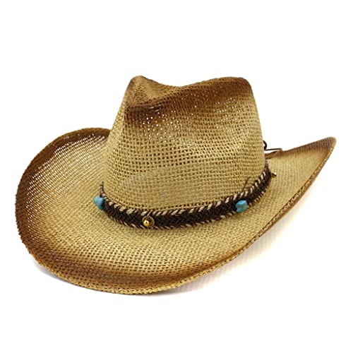 Chapeau cowboy western retro à écran ethnique pour festivals et sorties