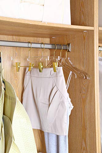 Ybm Home Quality Acrylic Clear Skirt Hangers Made Of Clear Acrylic For A Luxurious Look And Feel For Wardrobe Closet, Skirt Hangers Organizes Closet, Silver, 4103-32 #TOP4