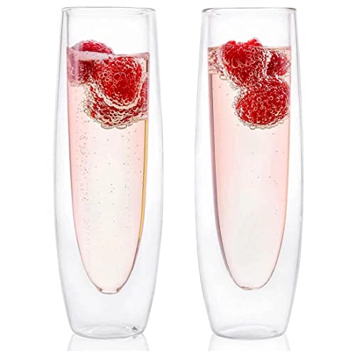Copas de champán vasos espumosos de doble capa y vasos de vino tinto 2