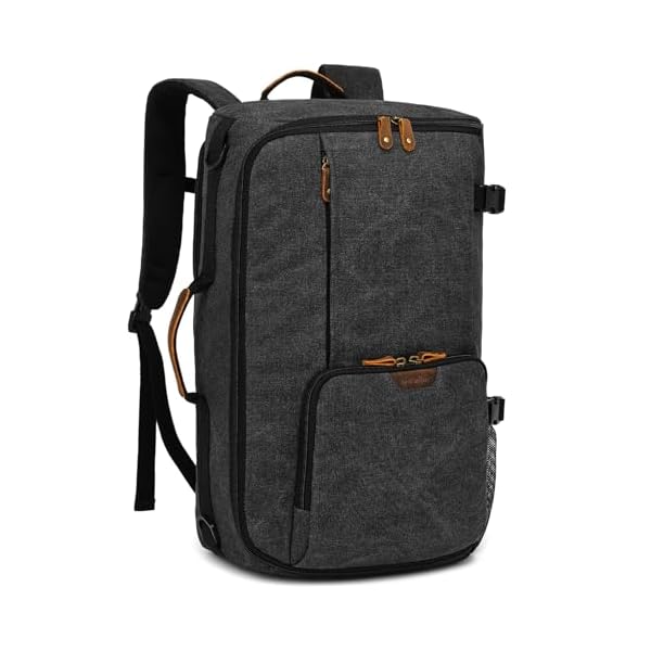 G-FAVOR Travel Backpack for Men, Carry On Backpack Flight Approved Convertible Duffel Bag, Large Canvas Backpack Suitcase Luggage Backpack Weekender Overnight Bag