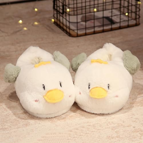 Image of Women's Cute Bee Bootie Slippers, Fuzzy Animal House Slippers with Heel, Warm Cozy Non-Slip Soft Sole for Indoor Comfort